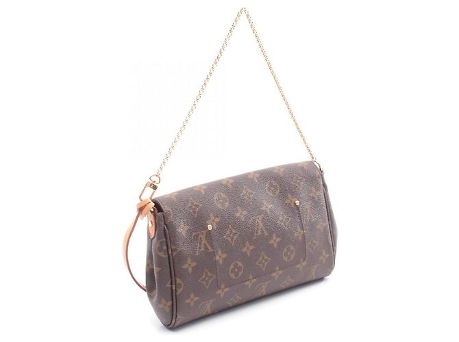 Borsa Louis Vuitton Favorite MM Marrone Monogramma - vista 2