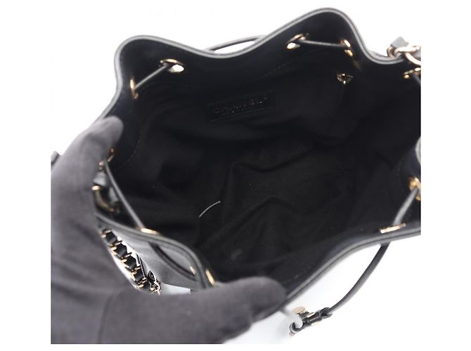 Borsa a Spalla in Pelle Deauville di Chanel Nero - vista 3