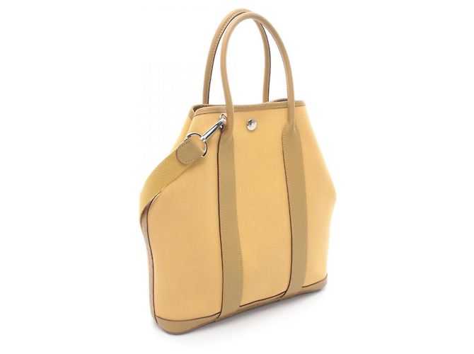 Garden Borsa tote Foin PM Giardino Hermès Beige Giallo - vista 2