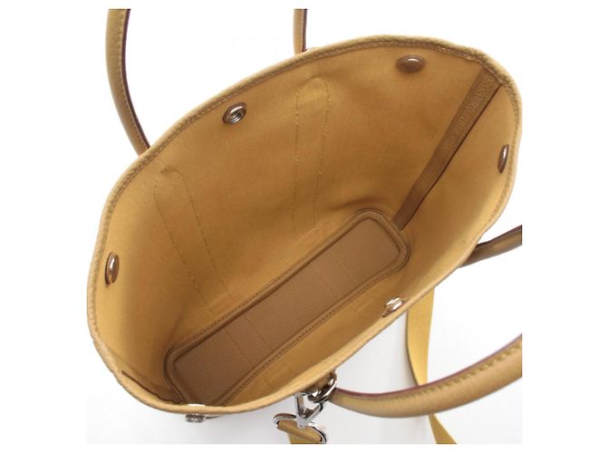 Garden Borsa tote Foin PM Giardino Hermès Beige Giallo - vista 3