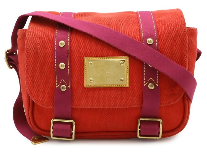Borsa a Spalla Louis Vuitton Antigua Busas PM Rosso - vista 2