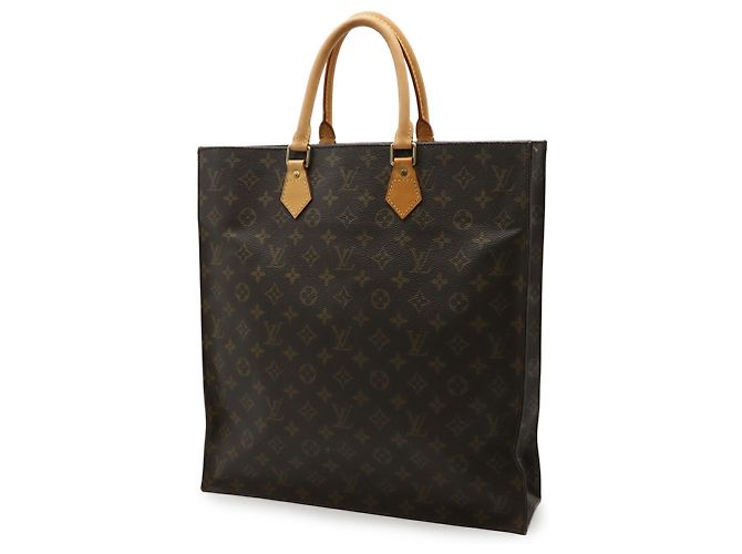 Borsa Tote Sac Plat Monogram Louis Vuitton Marrone Monogramma - vista 3