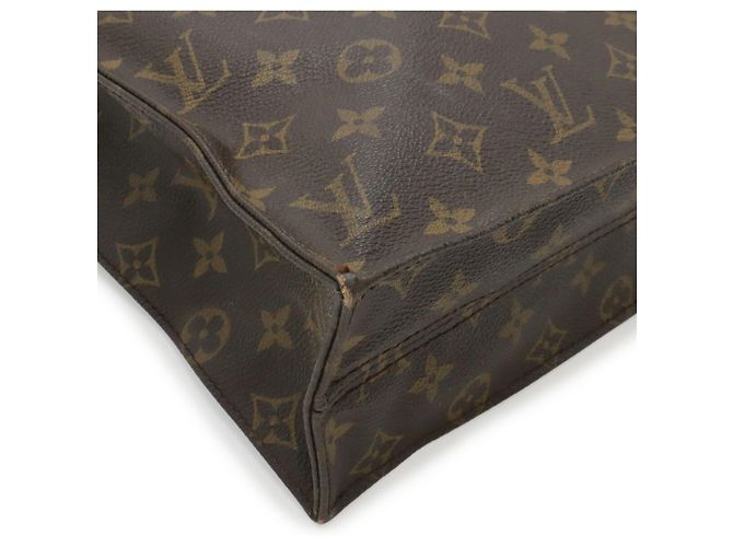 Borsa Tote Sac Plat Monogram Louis Vuitton Marrone Monogramma - vista 4