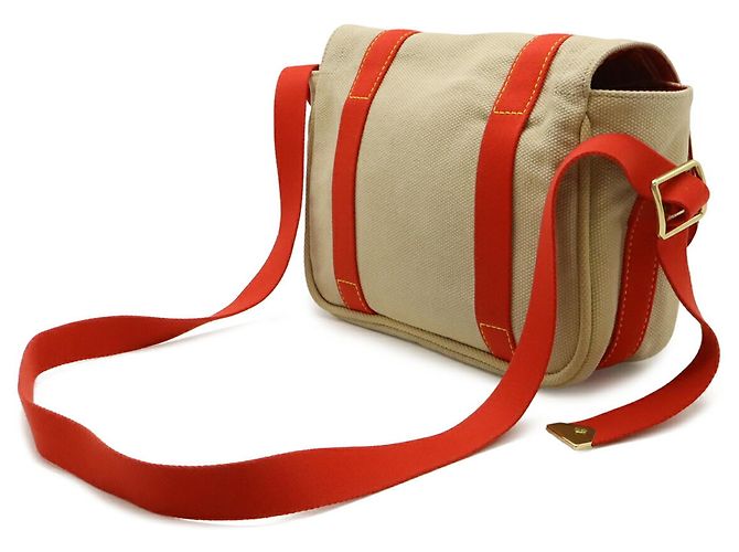 Louis Vuitton Antigua Busas PM Schultertasche Rot Beige - Ansicht 3