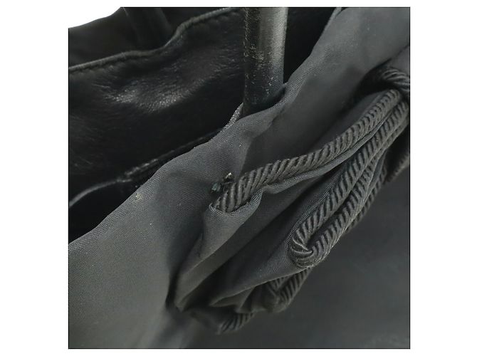Borsa a mano/borsa a spalla in nastro jacquard PRADA Nero - vista 10
