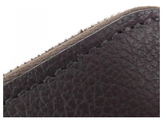 Billetera bi-fold de seda ELECTRIQUE de Hermès Castaño Azul claro - vista 3