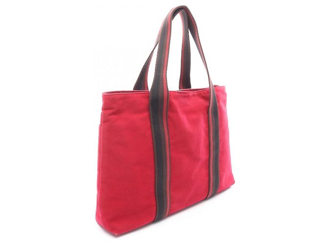 Hermès Troca Horizontal MM Tote Bag Braun Schwarz Rot - Ansicht 2
