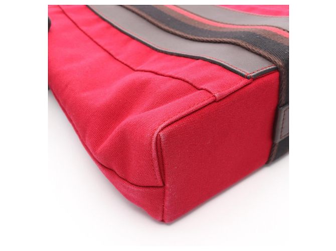 Hermès Troca Horizontal MM Tote Bag Braun Schwarz Rot - Ansicht 7