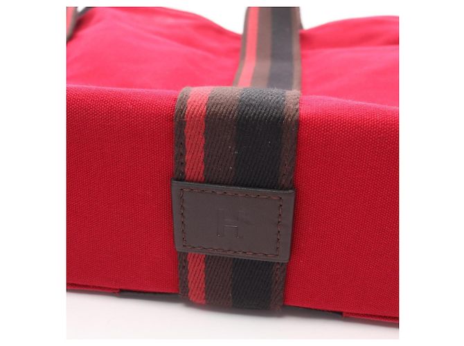 Hermès Troca Horizontal MM Tote Bag Braun Schwarz Rot - Ansicht 9