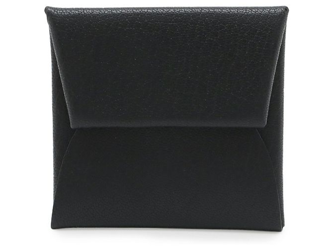Hermès Hermes Bastia Coin Purse in Black Chevre Leather - view 2