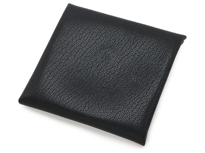 Hermès Hermes Bastia Coin Purse in Black Chevre Leather - view 3