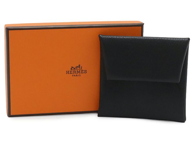 Hermès Hermes Bastia Coin Purse in Black Chevre Leather - view 7