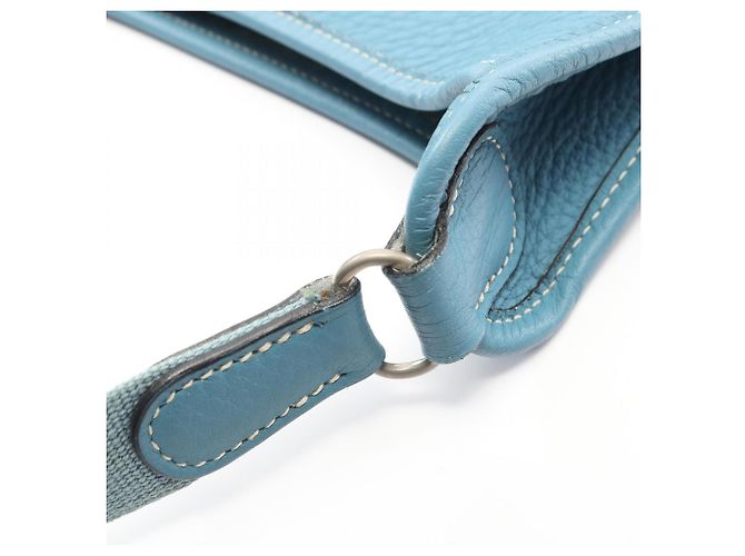 Hermès Borsa a spalla Hermes Vespa PM in pelle blu - vista 10