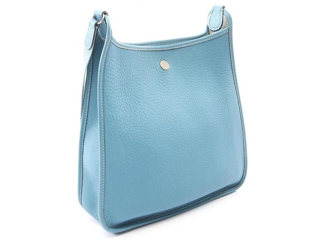 Hermès Borsa a spalla Hermes Vespa PM in pelle blu - vista 2