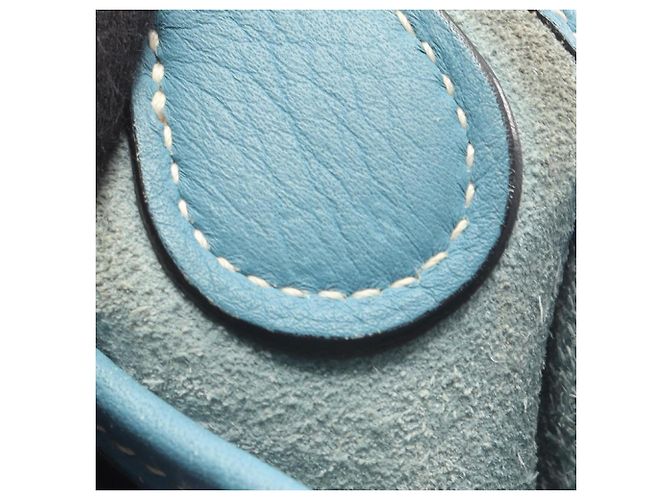 Hermès Borsa a spalla Hermes Vespa PM in pelle blu - vista 5
