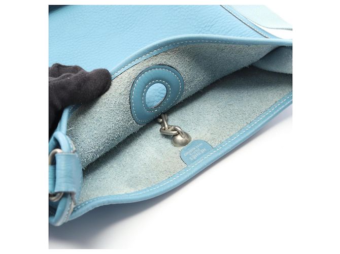 Hermès Borsa a spalla Hermes Vespa PM in pelle blu - vista 6