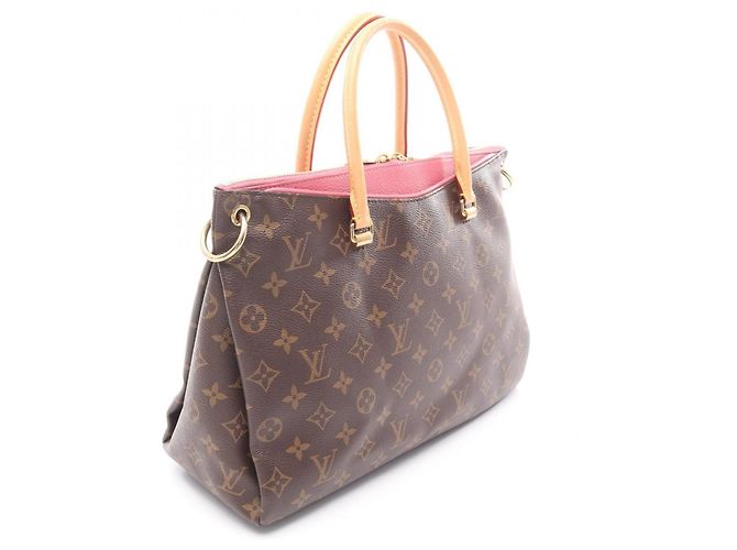Sac à main Pallas Louis Vuitton Marron Rose Rouge - vue 2