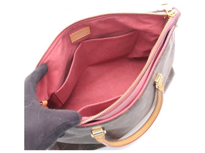 Sac à main Pallas Louis Vuitton Marron Rose Rouge - vue 3