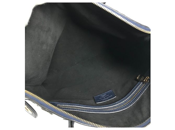 Borsa Tote Verticale Lockit in Gomma Monogram Louis Vuitton Nero Blu - vista 12