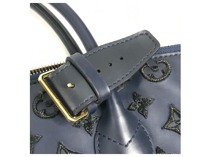 Borsa Tote Verticale Lockit in Gomma Monogram Louis Vuitton Nero Blu - vista 17