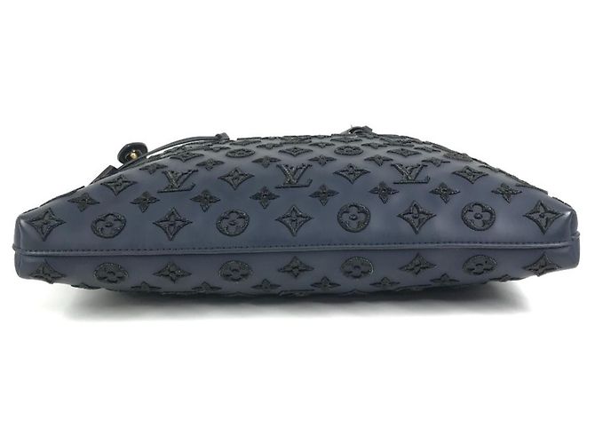 Borsa Tote Verticale Lockit in Gomma Monogram Louis Vuitton Nero Blu - vista 5
