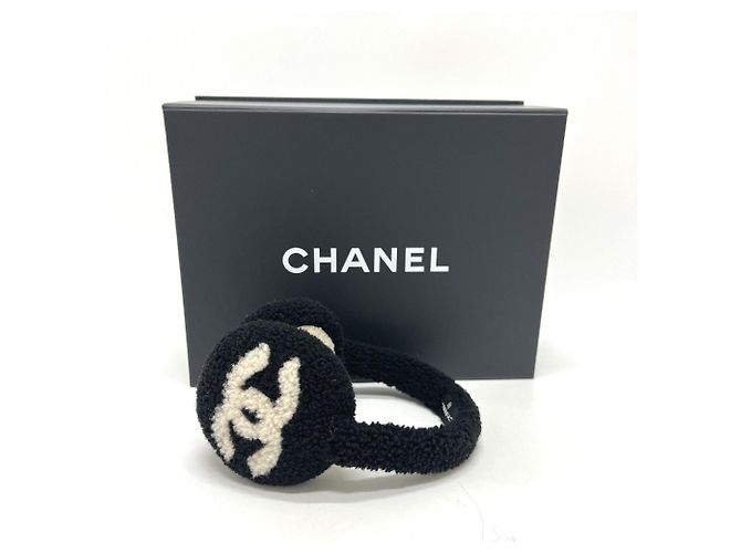 Bicolor Ohrenwärmer von Chanel Schwarz Weiß - Ansicht 10