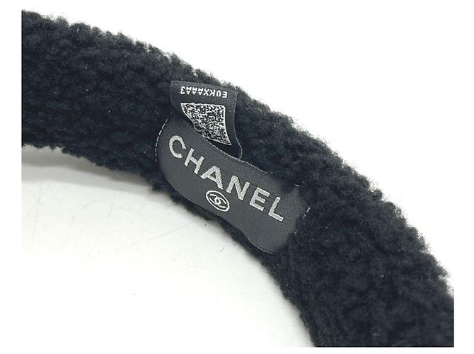 Bicolor Ohrenwärmer von Chanel Schwarz Weiß - Ansicht 3
