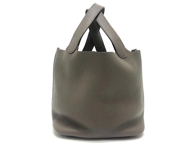 Borsa Hermès Picotin Lock MM Marrone - vista 4