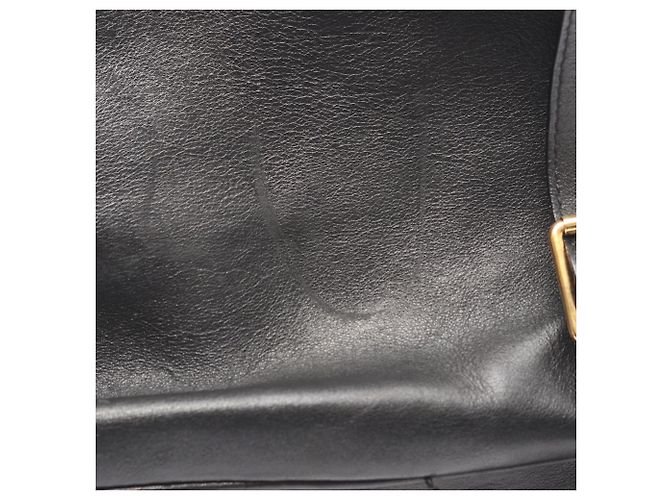 Zaino in pelle nera Gucci Bamboo Nero - vista 8