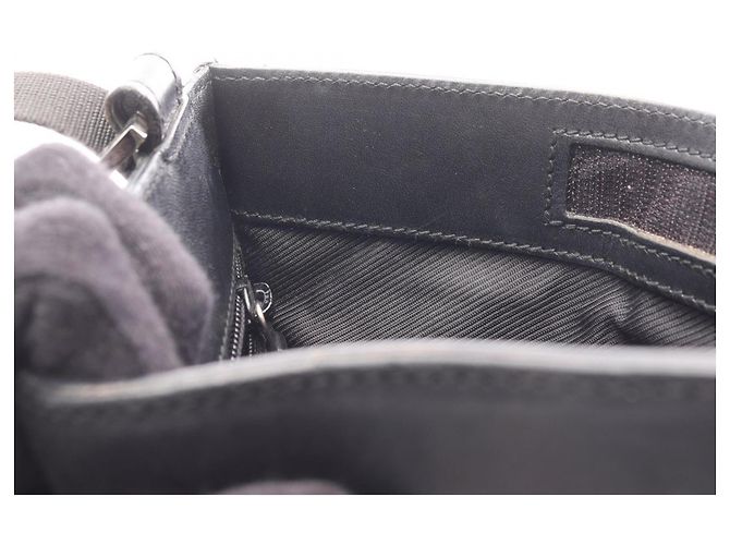 Borsa a Spalla in Denim e Pelle GG di Gucci Nero - vista 7