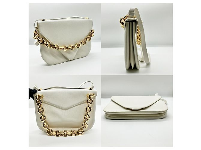 Borsa a Spalla Mount Medium di Bottega Veneta Bianco - vista 2
