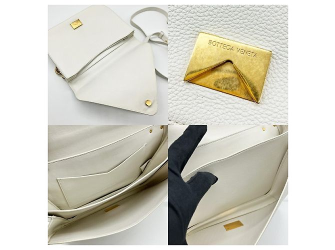 Borsa a Spalla Mount Medium di Bottega Veneta Bianco - vista 5