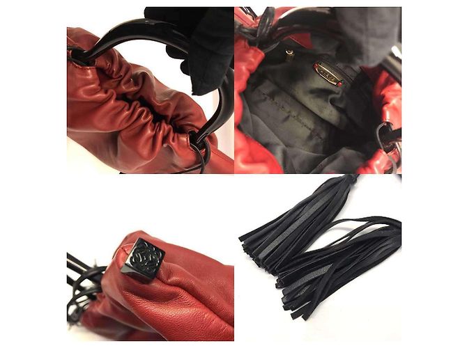 Borsa a mano in pelle nappa rossa Loewe Rosso - vista 5
