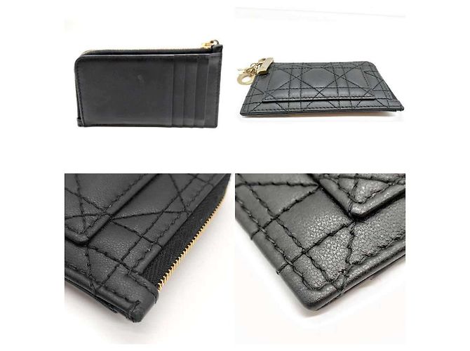 Monedero de cuero negro Christian Dior - vista 2
