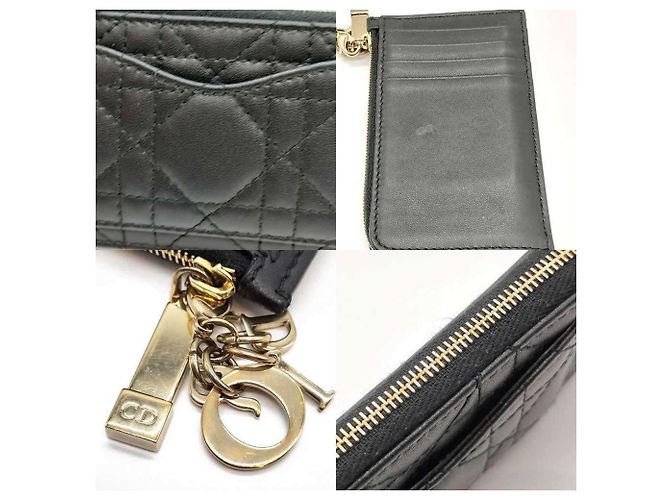 Monedero de cuero negro Christian Dior - vista 3