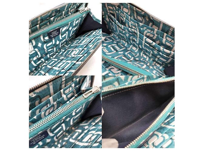 Portafoglio Hermès Azap Long in pelle Epsom blu navy con seta - vista 4