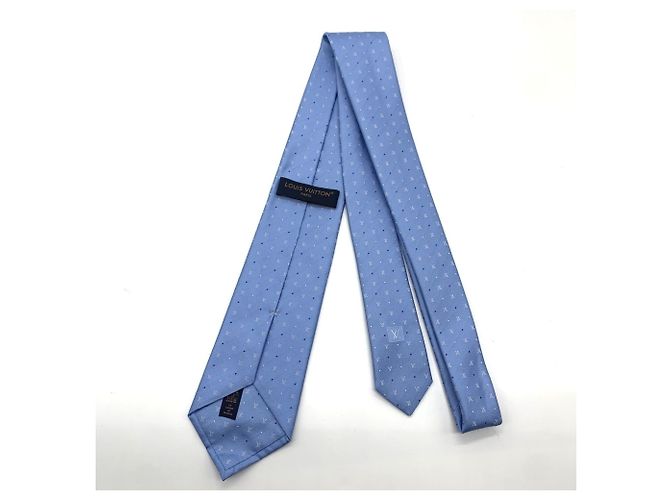 Louis Vuitton Blason Dot Blue Silk Cravat - view 4