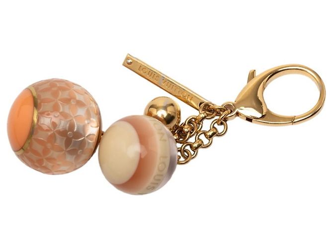 Portachiavi Bijou Sac Mini Lin Croisette Violine Louis Vuitton Rosa Beige Crudo - vista 2