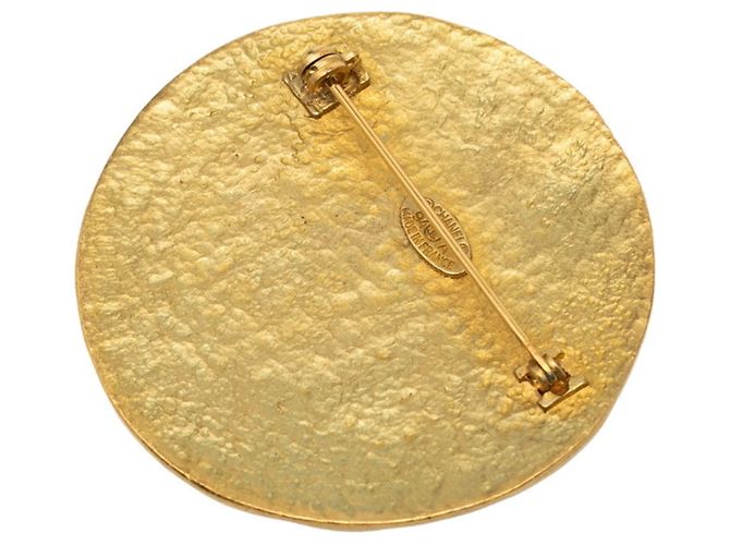 Spilla vintage placcata in oro Chanel Coco Mark D'oro - vista 2