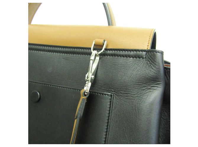 Borsa media in pelle Tod's Wave Marrone Nero - vista 12