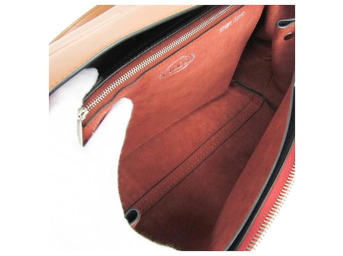 Borsa media in pelle Tod's Wave Marrone Nero - vista 4