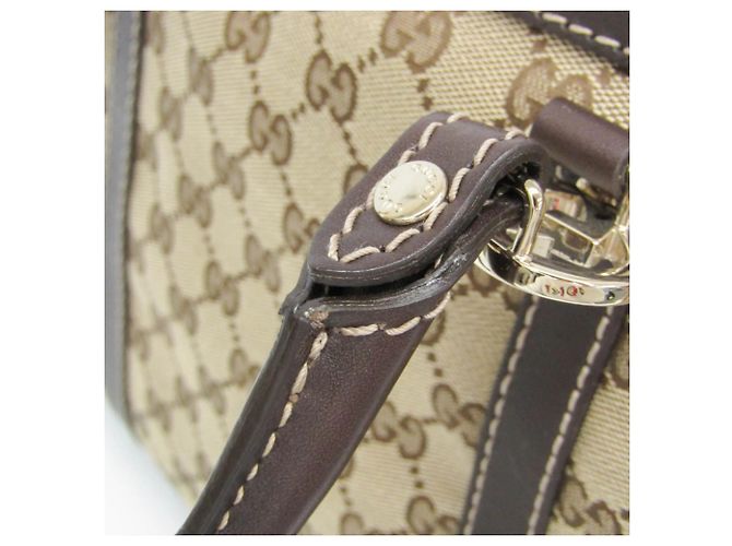 Gucci GG Canvas Tote-Handtasche Braun Beige - Ansicht 12