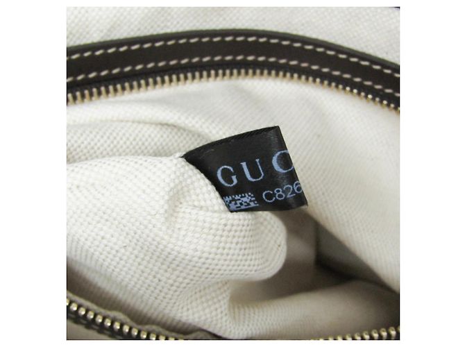 Gucci GG Canvas Tote-Handtasche Braun Beige - Ansicht 16