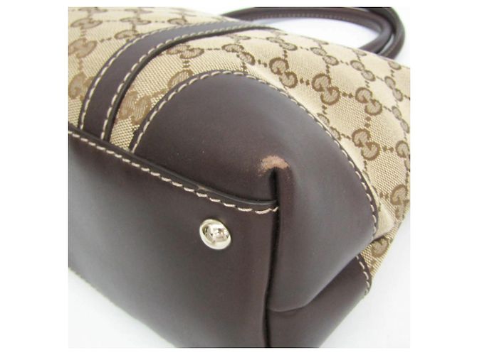 Gucci GG Canvas Tote-Handtasche Braun Beige - Ansicht 6