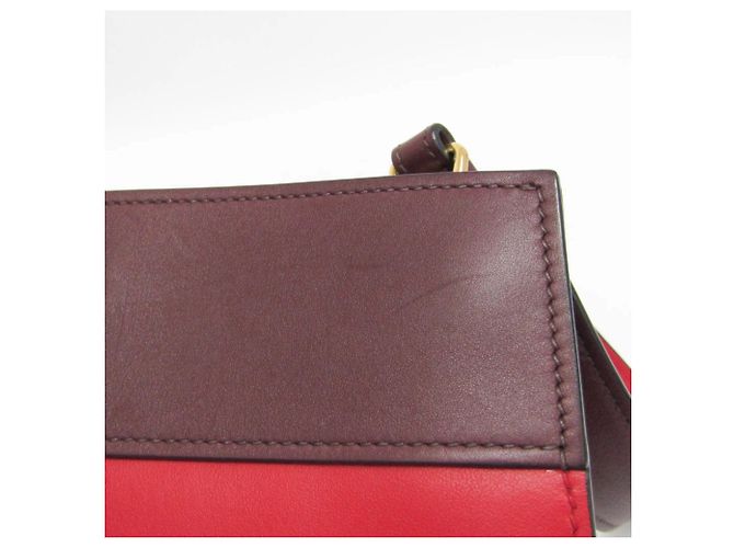 Borsa a spalla in pelle da donna Prada Bibliothèque 1BC034 Rosso Bordò - vista 11