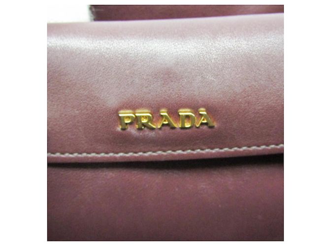 Borsa a spalla in pelle da donna Prada Bibliothèque 1BC034 Rosso Bordò - vista 14