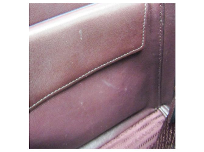 Borsa a spalla in pelle da donna Prada Bibliothèque 1BC034 Rosso Bordò - vista 16