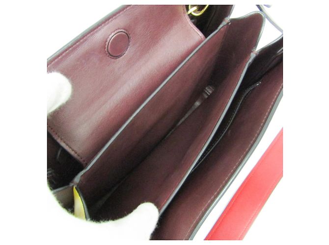 Borsa a spalla in pelle da donna Prada Bibliothèque 1BC034 Rosso Bordò - vista 5