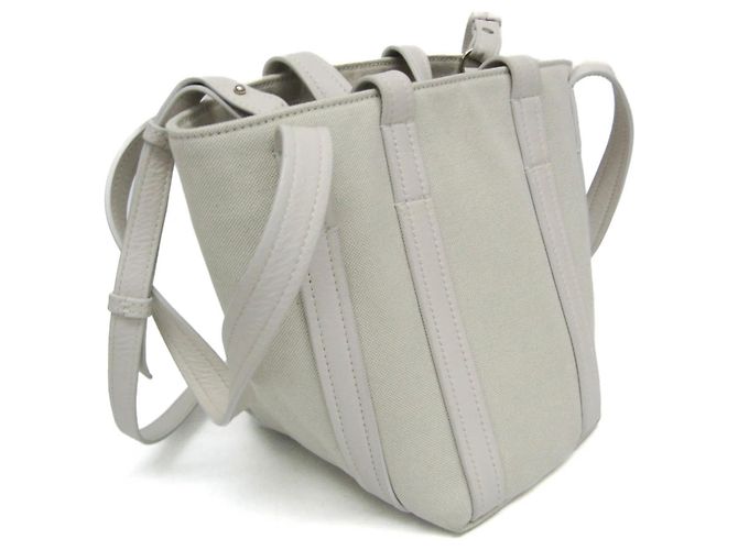 Borsa a spalla Balenciaga Everyday XS Nord-Sud Bianco sporco - vista 8