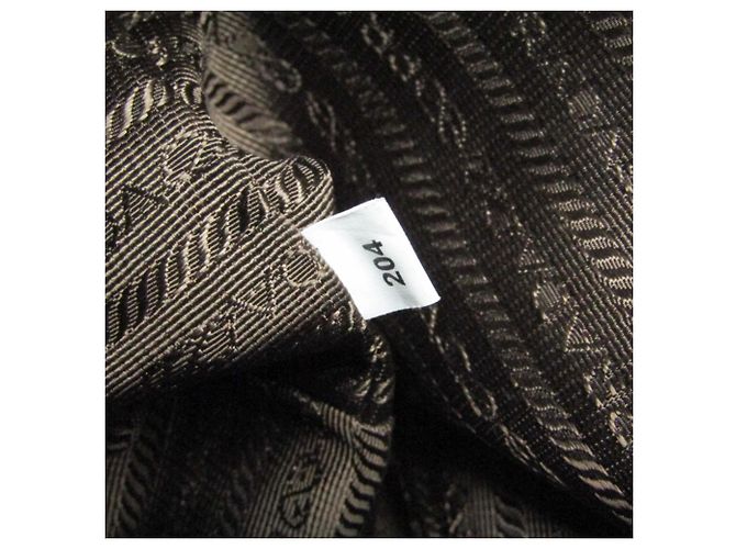 Borsa a sacco in jacquard con logo Prada Marrone Marrone scuro - vista 16